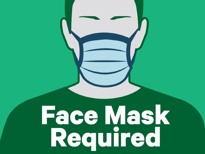 Face mask required sign