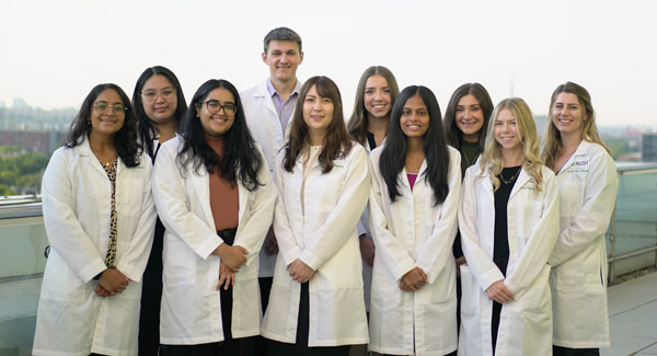 PGY1 class of 2024-2025: Bijal, Kara, Neera, Laurynas, Christine, Taylor, Riya, Sia, Tess, and Jess.