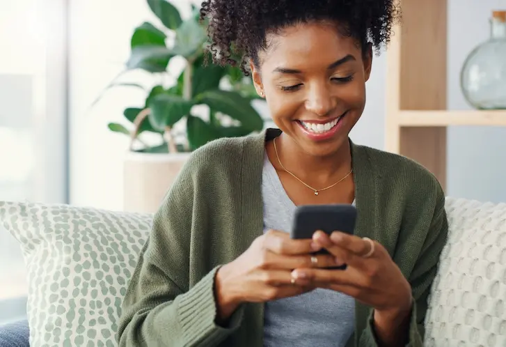 Young woman on her phone