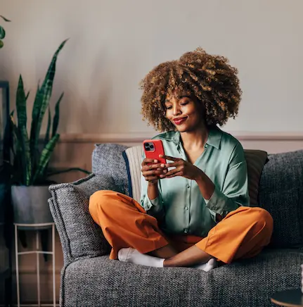 Young woman on her phone