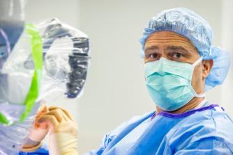 A doctor in the operating room