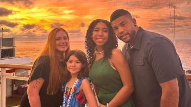 A pictured featured (left to right) Jessica Burgans, Autumn Burgans, Liberty Murray and Billy Burgans, posing with a sunset in the background.