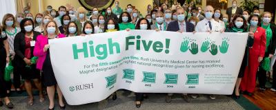 Rush University Medical Center has received its fifth Magnet designation.
